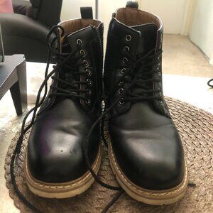 Mens Steve Madden Black Zipper Ankle Boots Size 8.5 Chukka Brand
